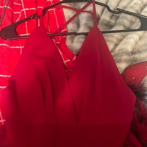 red long prom dress